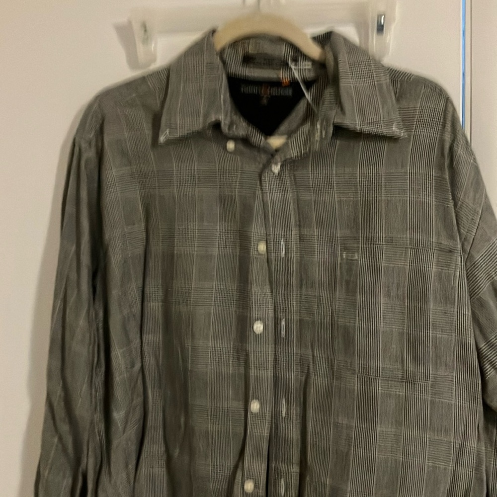 Tommy Hilfiger Black and White Dress Shirt